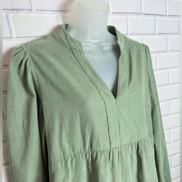 Lucky Brand Boho Tiered sage green Dress Size M - Picture 5 of 14